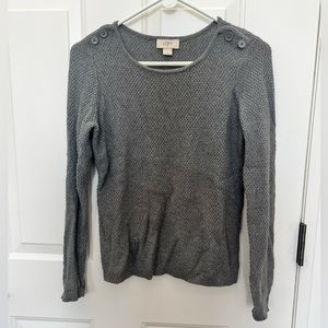 EXCELLENT CONDITION- LOFT Grey Top- Size Small